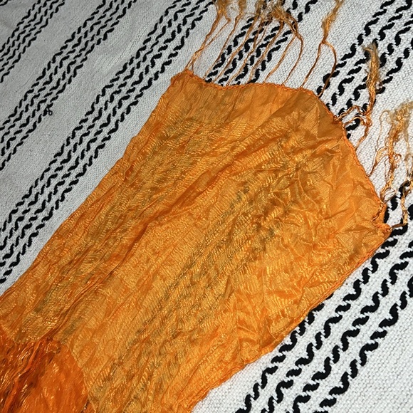 Luxury Deep Orange Hijab Scarf NWOT - Picture 3 of 9